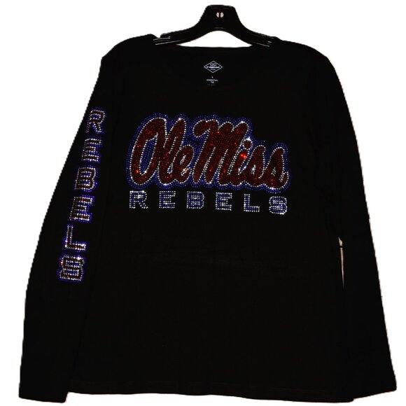 Ole Miss rhinestone RN long sleeve black Shirt XS S M L XL XXL 1X 2X 3X 4X 5X - Picture 8 of 8
